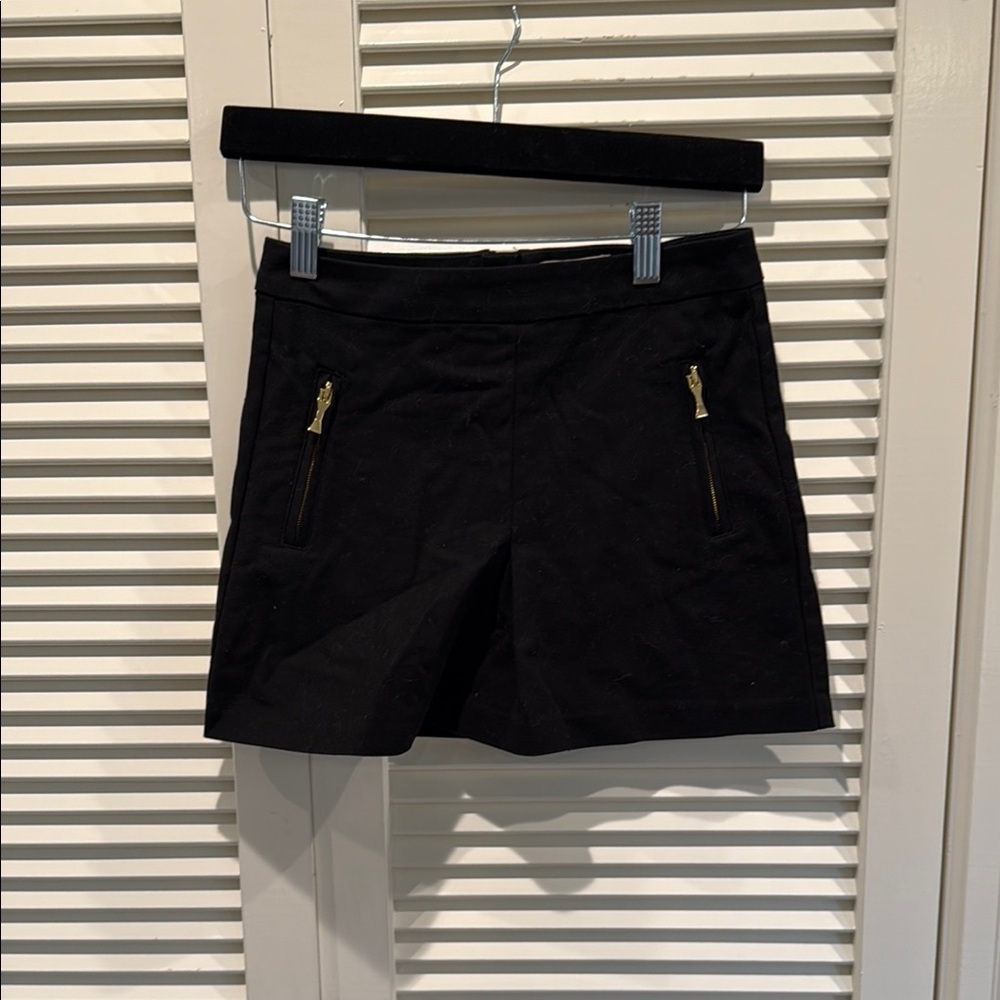 Kate Spade girls black mini skirt with bow zippers